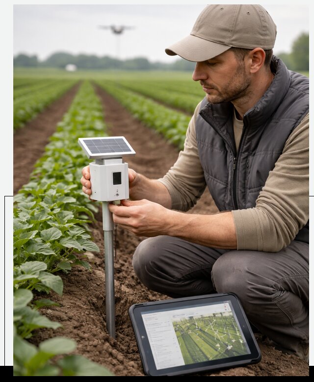 IoT мониторинг сельскохозяйственных полей и контроля в Дюртюли